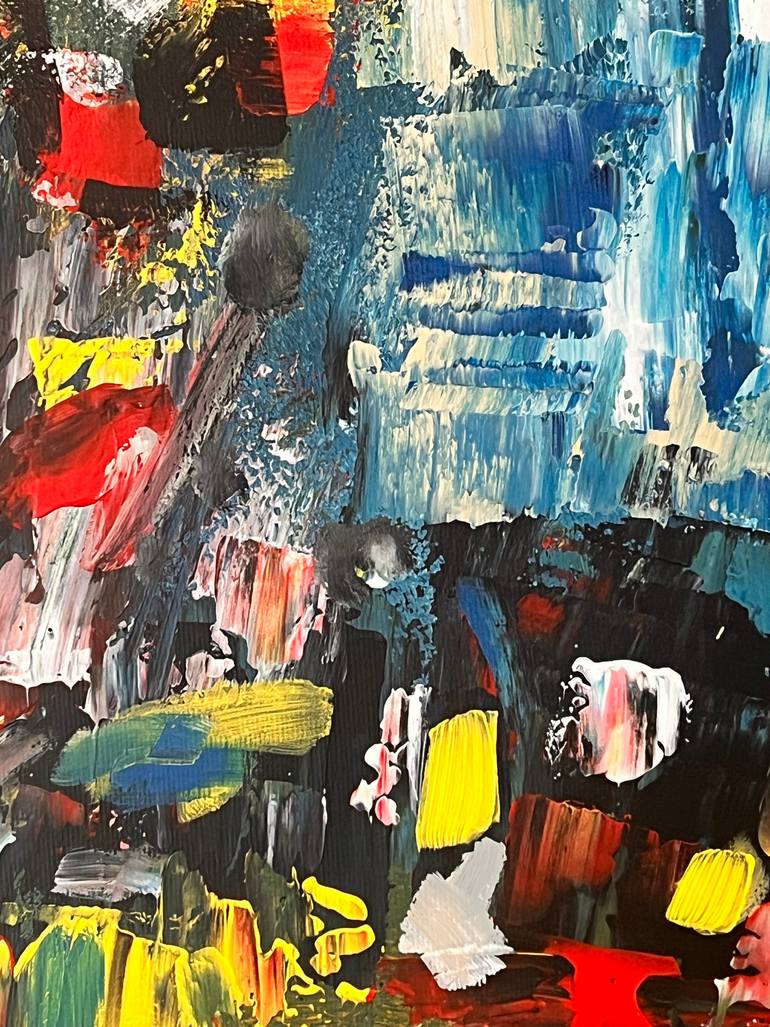 Original Abstract Expressionism Abstract Painting by Mohamed Acharki