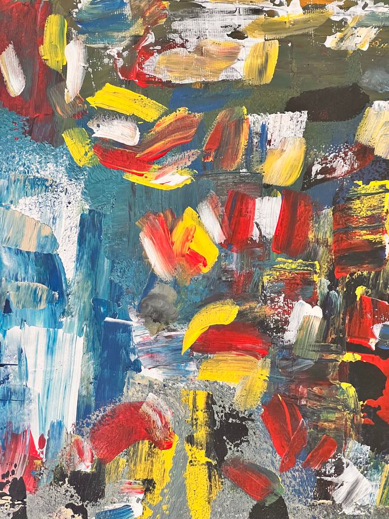 Original Abstract Expressionism Abstract Painting by Mohamed Acharki