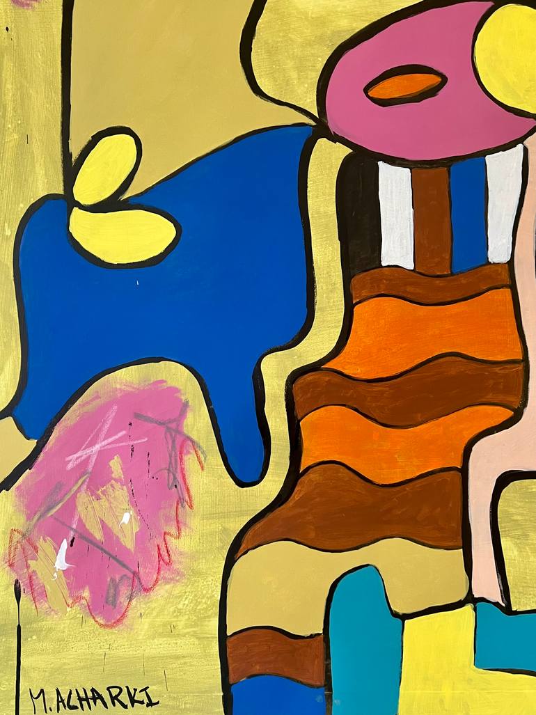Original Abstract Expressionism Abstract Painting by Mohamed Acharki