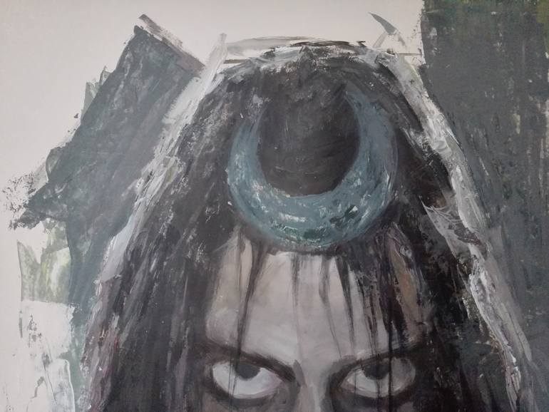 Original Abstract Expressionism Pop Culture/Celebrity Painting by C R Y P T I D