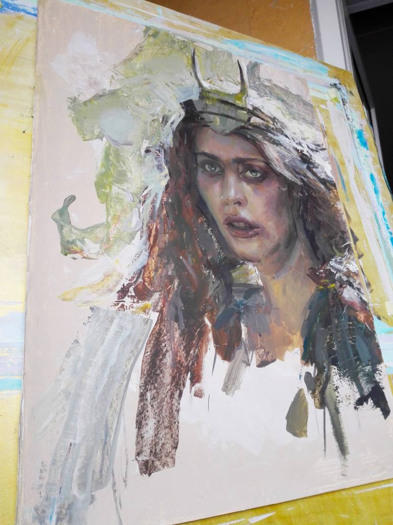 Original Expressionism Pop Culture/Celebrity Painting by C R Y P T I D