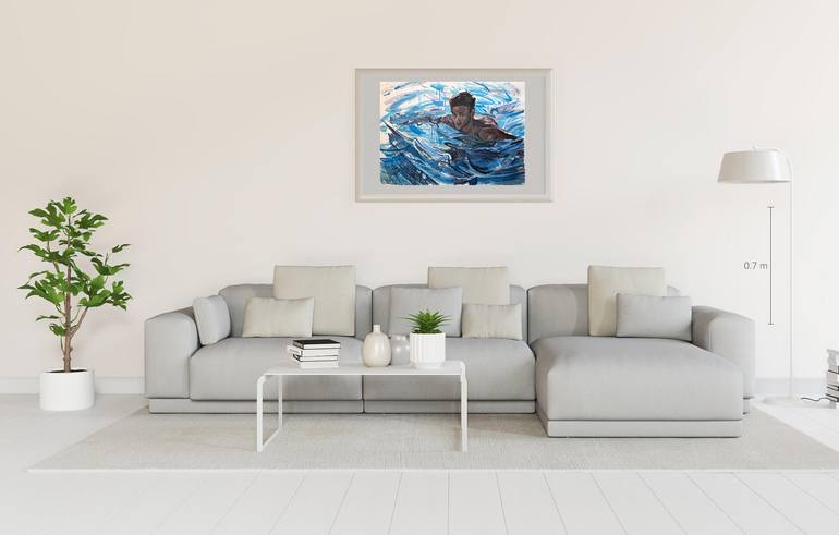 Original Abstract Expressionism People Painting by C R Y P T I D