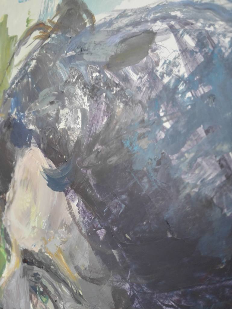 Original Expressionism People Painting by C R Y P T I D