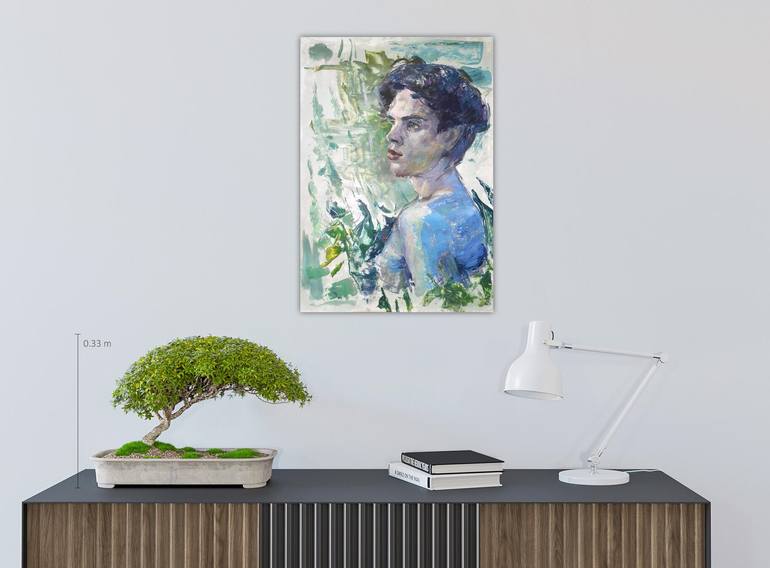 Original Expressionism People Painting by C R Y P T I D
