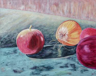 Original Fine Art Still Life Painting by Deserie Valloreo