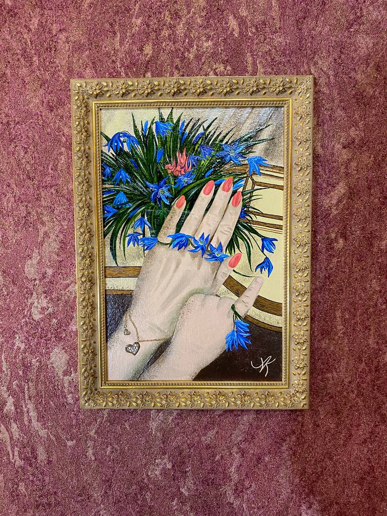 Original Documentary Floral Painting by Anna Kiptenko
