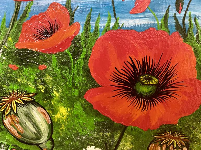 Original Documentary Floral Painting by Anna Kiptenko