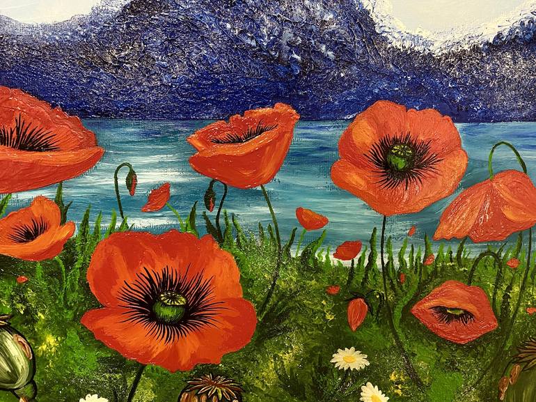 Original Documentary Floral Painting by Anna Kiptenko