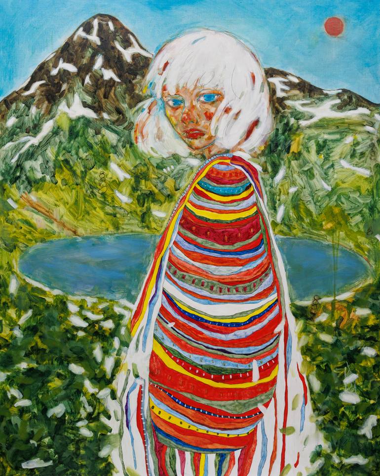 Original People Painting by Jineui Heo | Contemporary Art on Canvas | The Lake Of Oblivion
