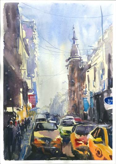 Print of Impressionism Cities Paintings by Vitali Manjul