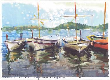 Print of Impressionism Yacht Paintings by Vitali Manjul