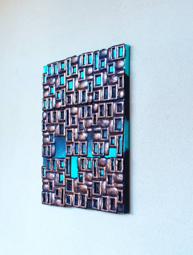 Original 3d Sculpture Geometric Painting by Giovanna Antoci