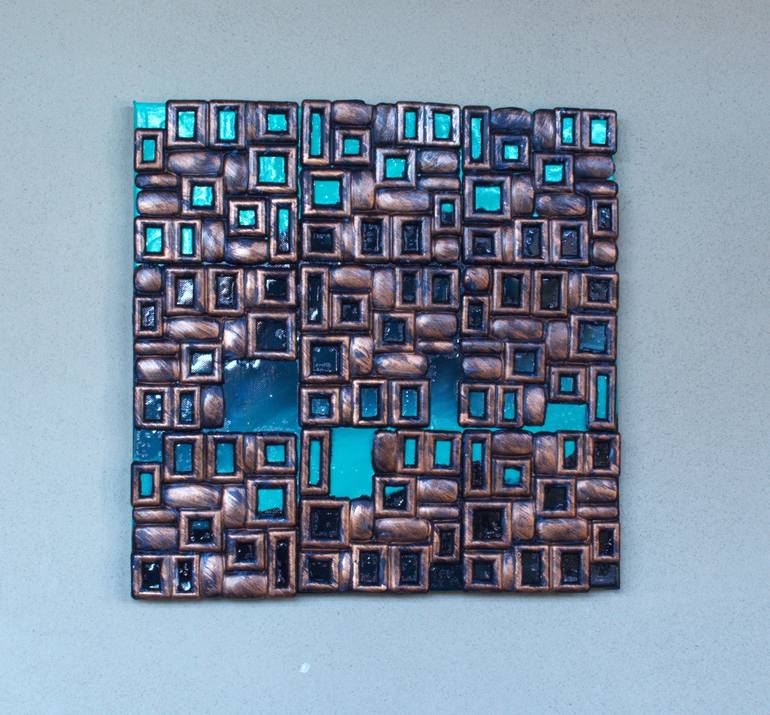 Original 3d Sculpture Geometric Painting by Giovanna Antoci