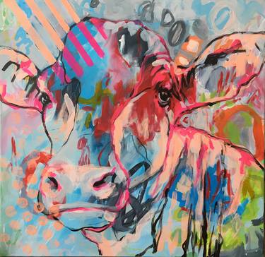 Original Abstract Animal Paintings by Christiane Reisert