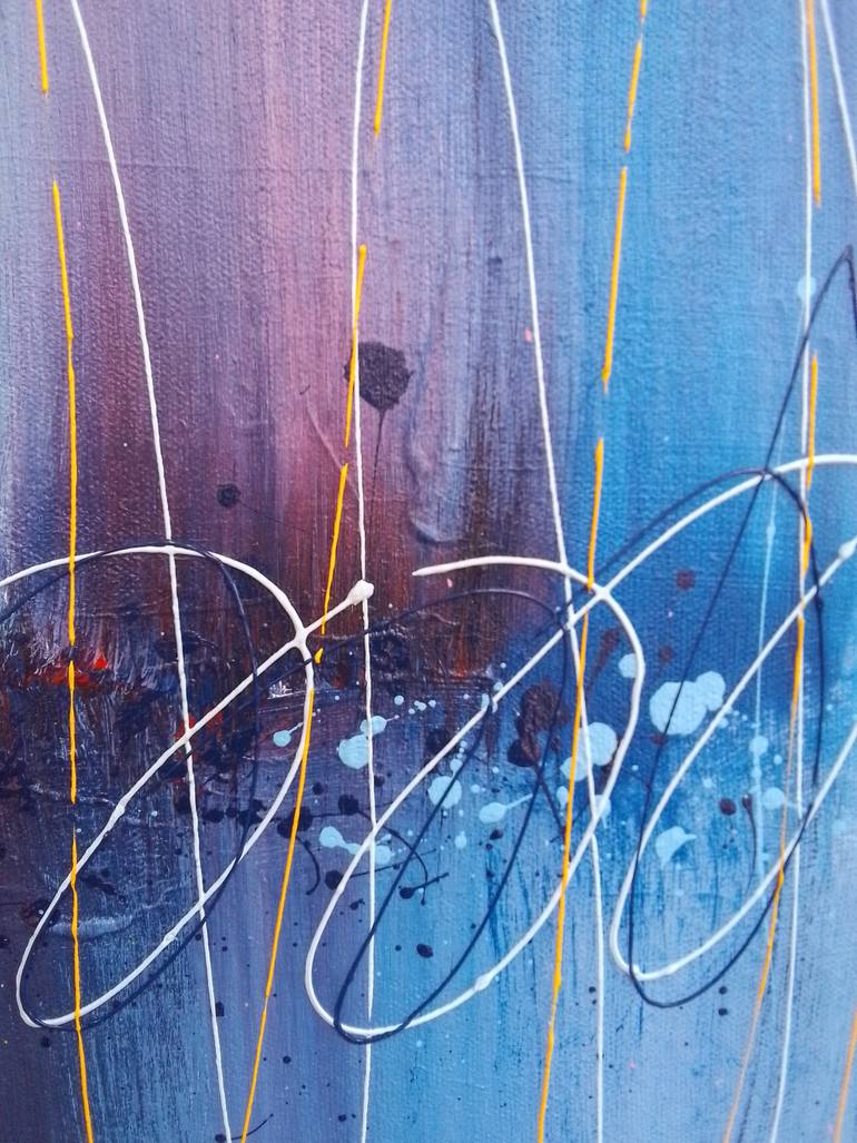 Original Abstract Expressionism Abstract Painting by Samuel  Kizza