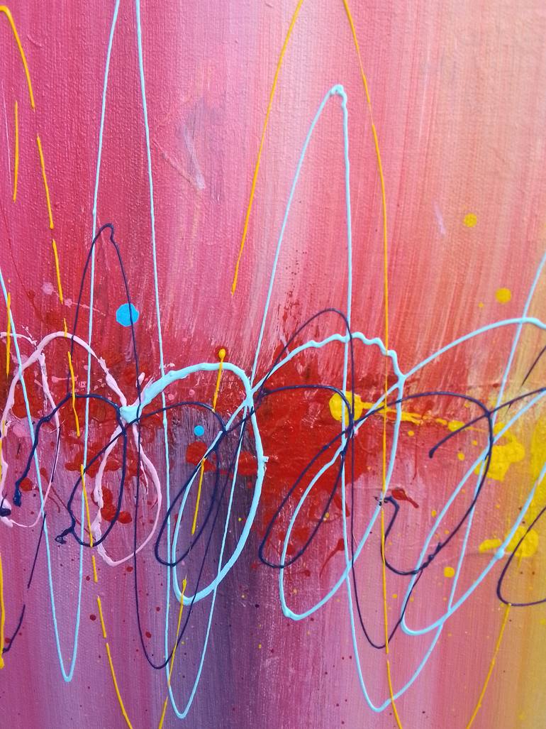 Original Abstract Expressionism Abstract Painting by Samuel  Kizza