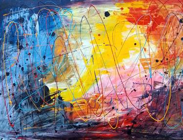 Print of Abstract Paintings by Samuel Kizza