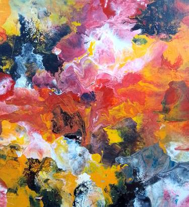 Original Abstract Expressionism Abstract Paintings by Samuel Kizza