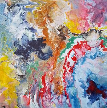 Original Abstract Expressionism Abstract Paintings by Samuel Kizza