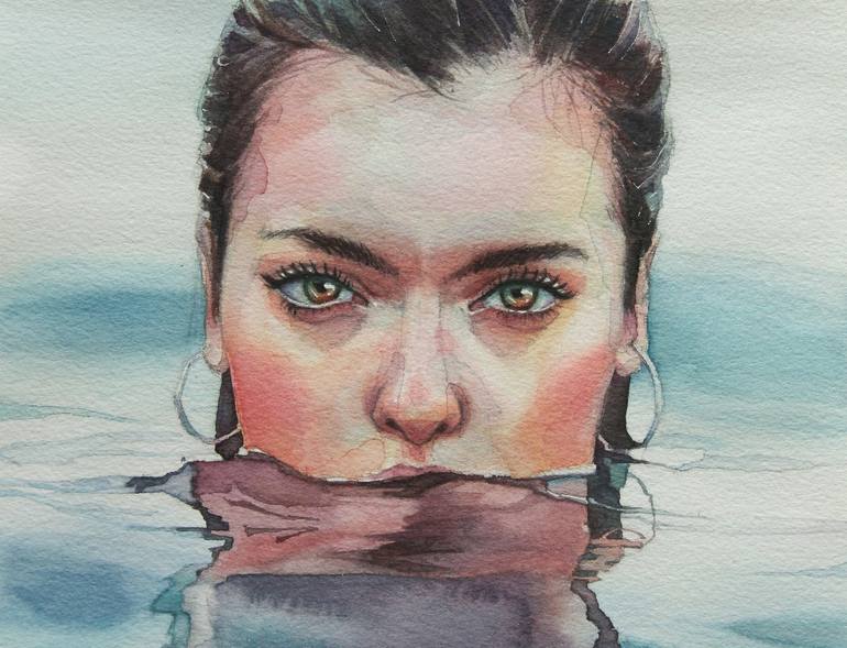 Original Photorealism Portrait Painting by Alina Shangina