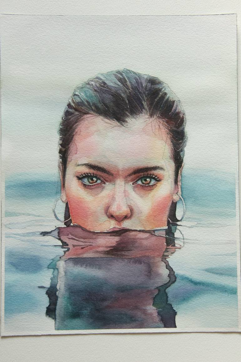 Original Photorealism Portrait Painting by Alina Shangina