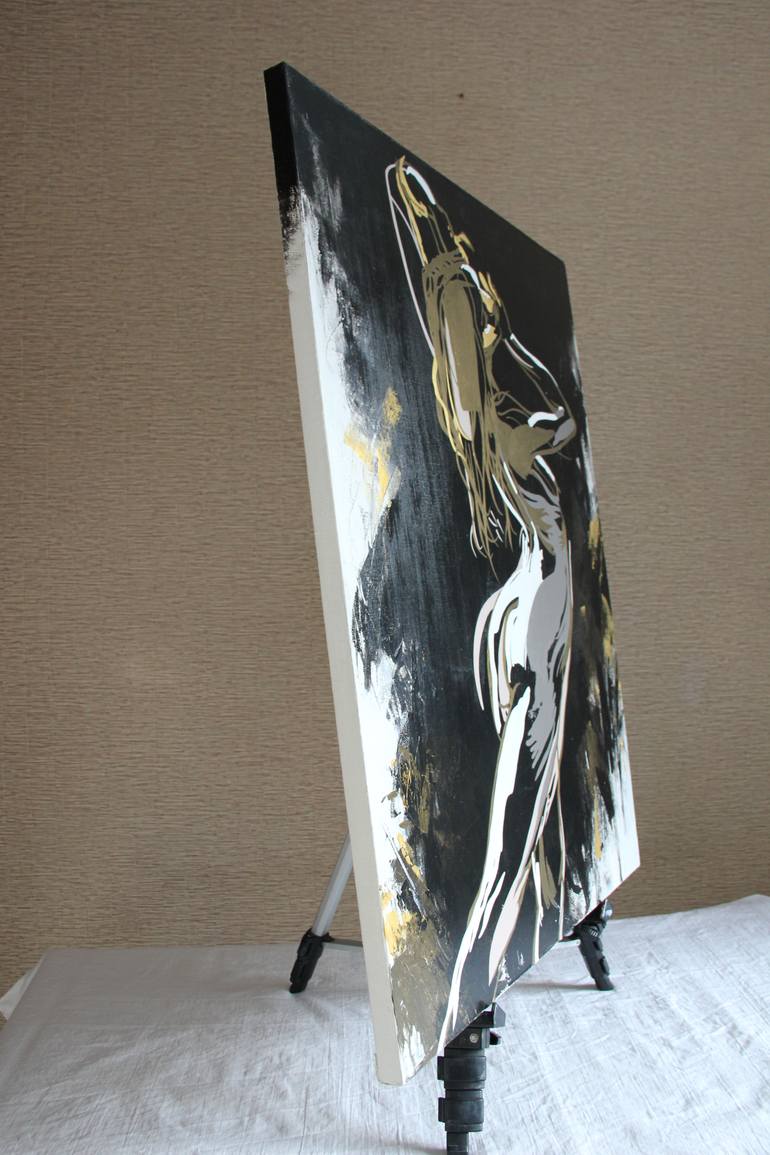 Original Art Deco Nude Painting by Alina Shangina