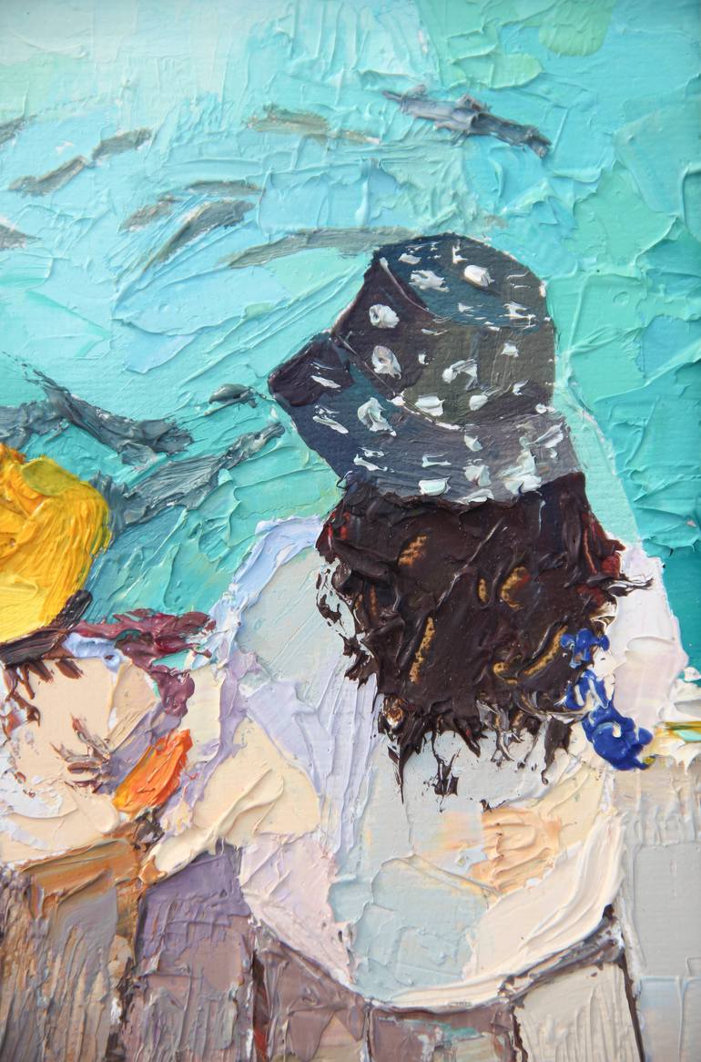 Original Folk Family Painting by Alina Shangina