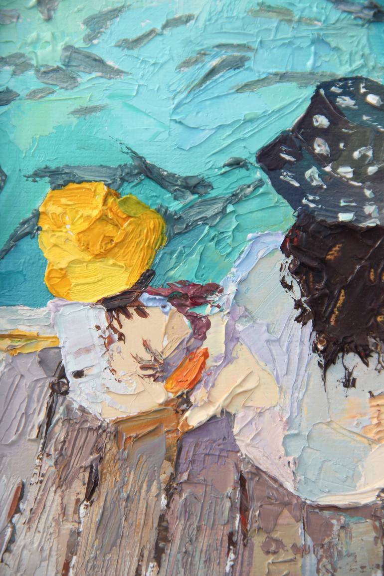 Original Folk Family Painting by Alina Shangina