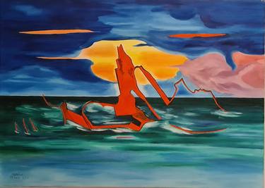 Print of Surrealism Boat Paintings by Isabella Moro