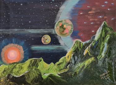 Original Outer Space Paintings by Isabella Moro
