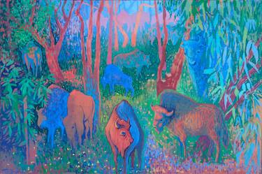 Print of Fauvism Animal Paintings by Trifon Markov