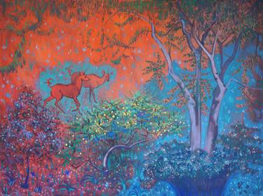 Original Expressionism Abstract Painting by Trifon Markov