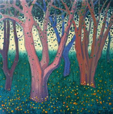 Original Expressionism Landscape Painting by Trifon Markov