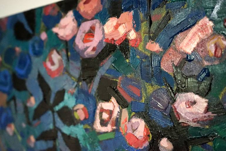 Original Art Nouveau Floral Painting by Trifon Markov
