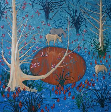 Original Fauvism Fantasy Paintings by Trifon Markov