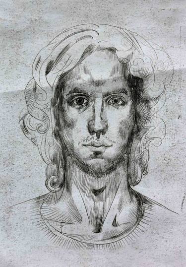 Print of Portrait Drawings by Trifon Markov