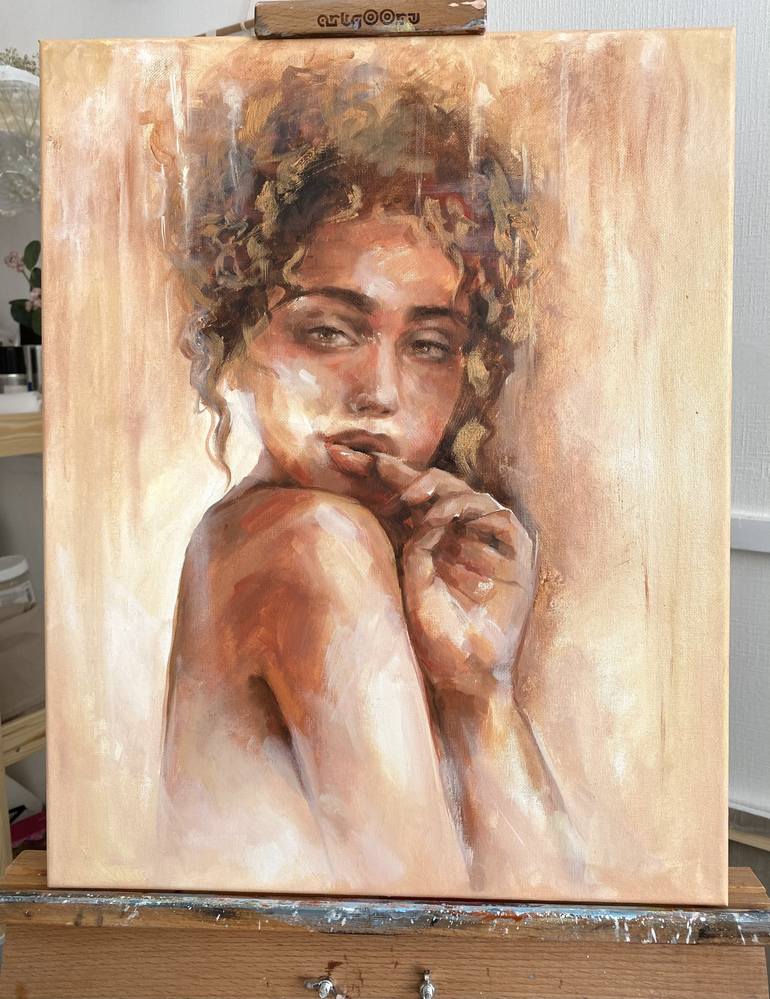 Original Expressionism Women Painting by Valentina Shatokhina