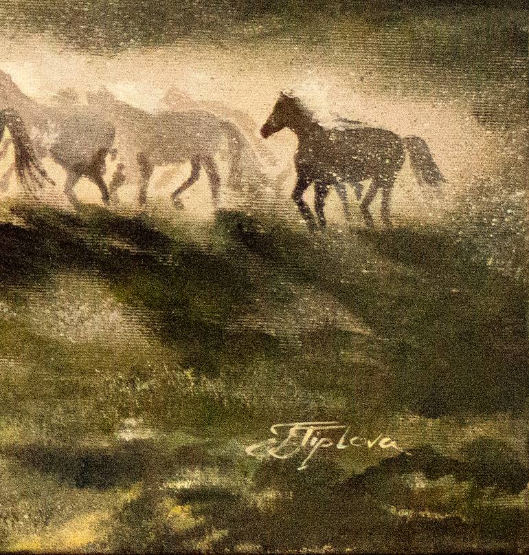 Original Impressionism Horse Painting by Tetiana Tiplova