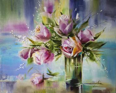 Original Impressionism Floral Paintings by Tetiana Tiplova