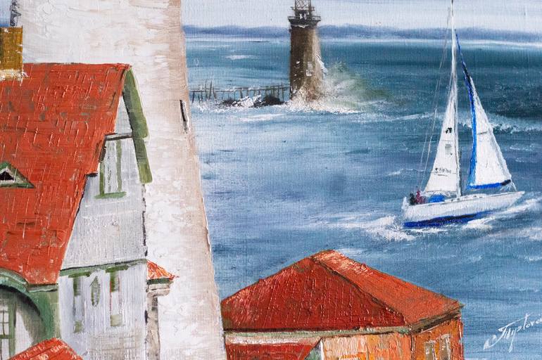 Original Abstract Beach Painting by Tetiana Tiplova