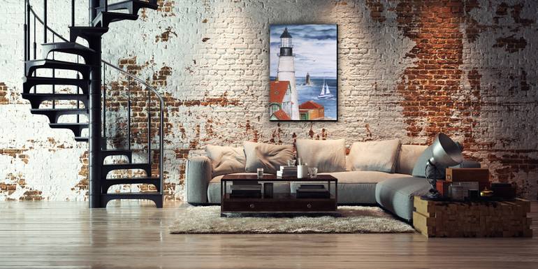 Original Abstract Beach Painting by Tetiana Tiplova