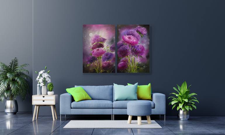 Original Abstract Floral Painting by Tetiana Tiplova