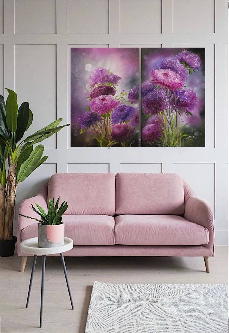 Original Abstract Floral Painting by Tetiana Tiplova