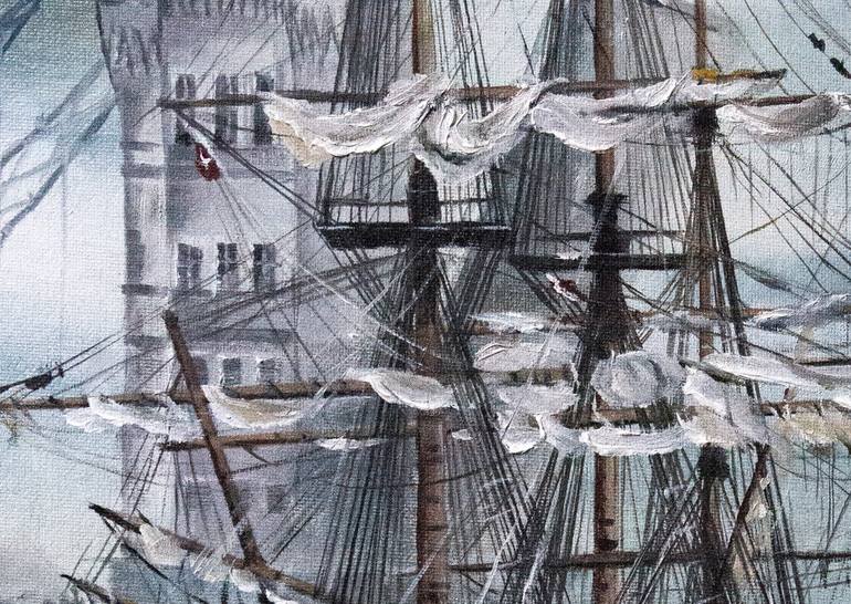 Original Expressionism Ship Painting by Tetiana Tiplova