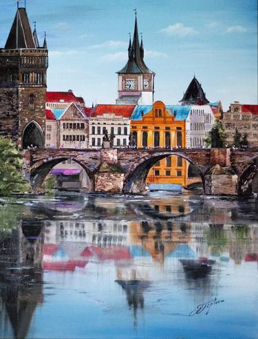 "PRAGUE". CHARLES BRIDGE. CZECH.ARCHITECTURE thumb