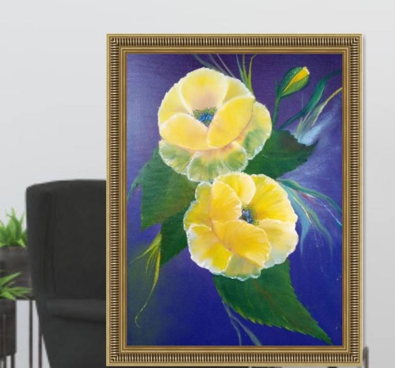 Original Realism Floral Painting by Nina Buk