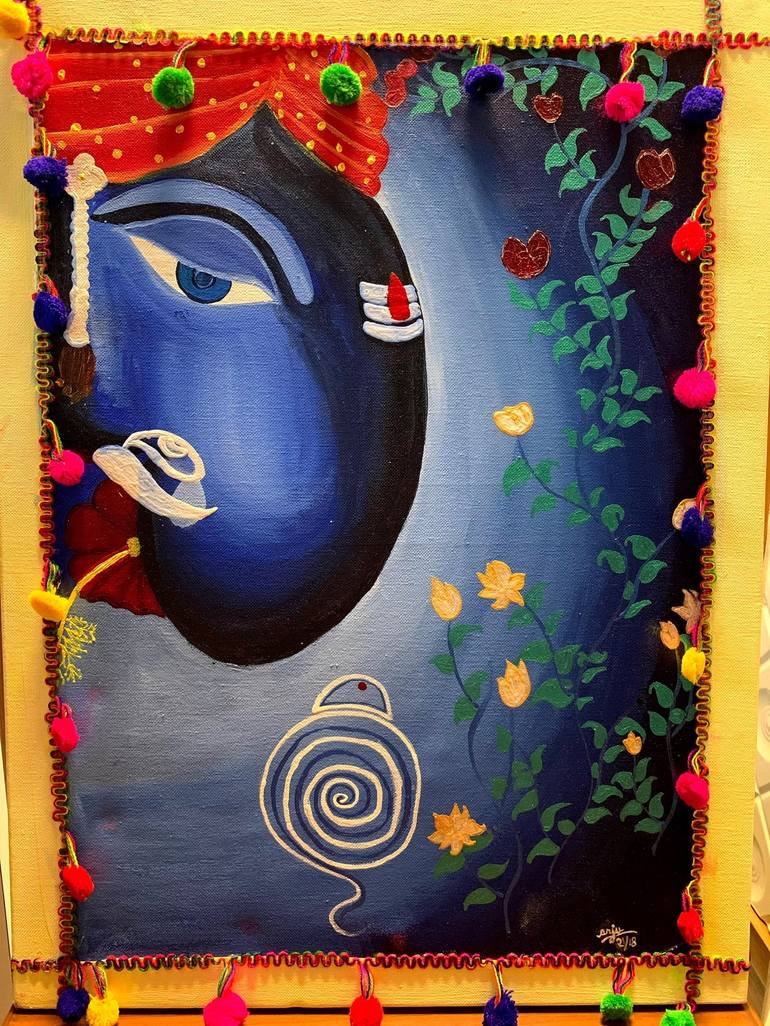 Ganpati Painting by Anjali Shah | Saatchi Art