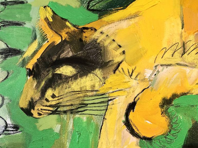 Original Expressionism Cats Painting by Ketzia Schoneberg