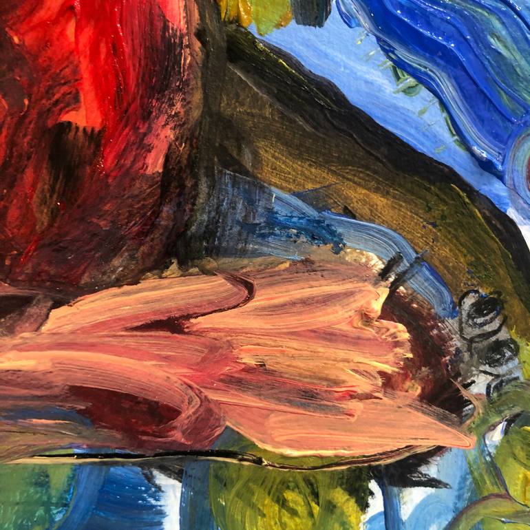 Original Abstract Expressionism Animal Painting by Ketzia Schoneberg