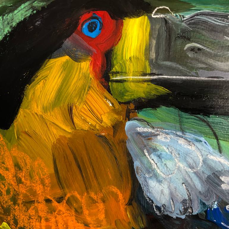 Original Abstract Expressionism Animal Painting by Ketzia Schoneberg